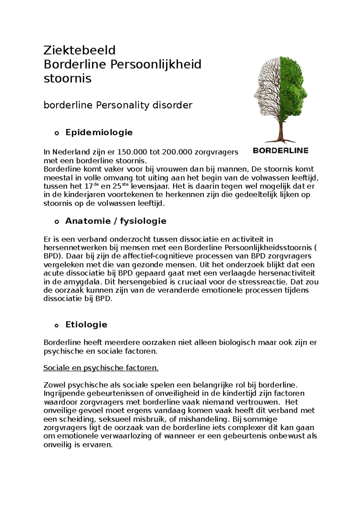 borderline herkennen